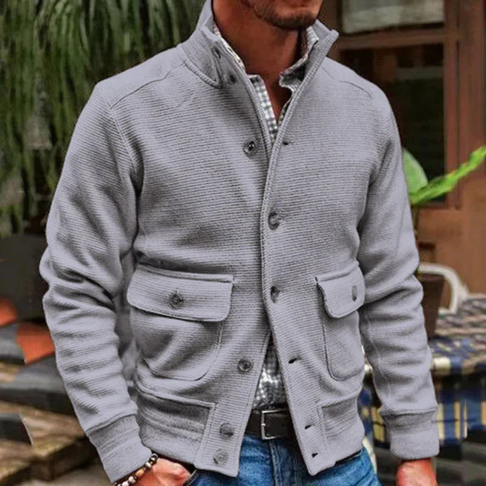 Levoire | Veste Pour Hommes Style Militaire Gris