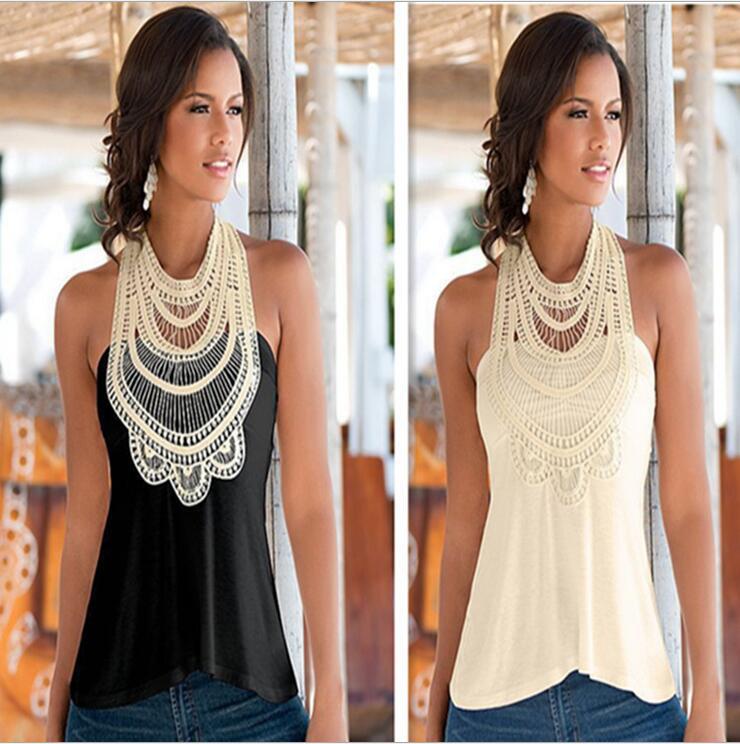 Haut tendance pour femmes avec un design en crochet complexe Levoire