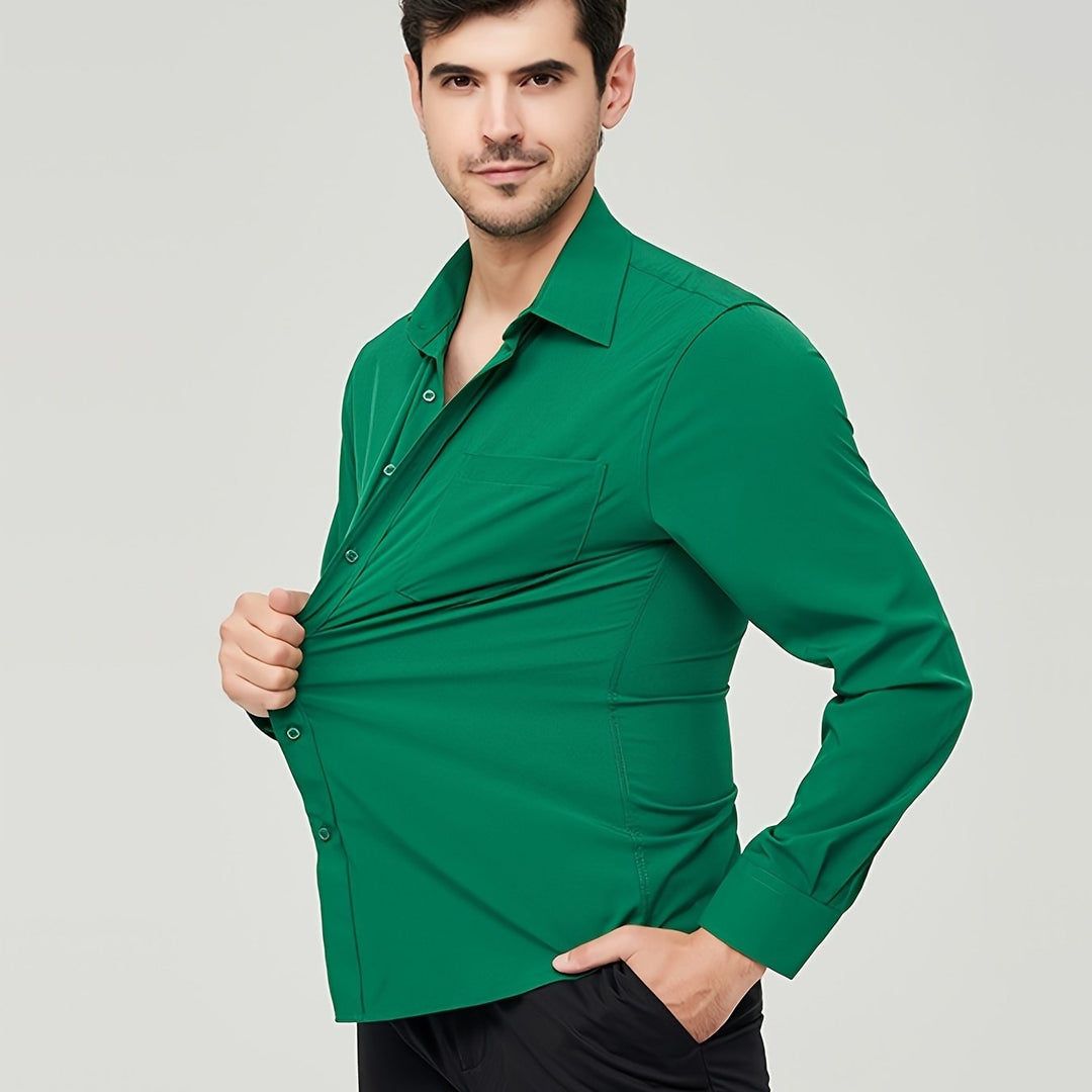 Levoire | Chemise De Business En Coton Respirant Pour Homme Vert