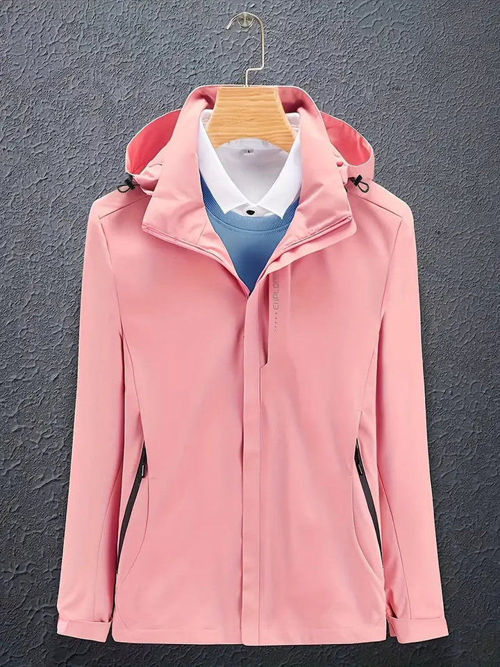 Levoire | Veste À Capuche Imperméable À Manches Longues Rosa