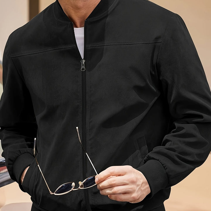 Levoire | Veste En Cuir Rétro Pour Hommes Noir