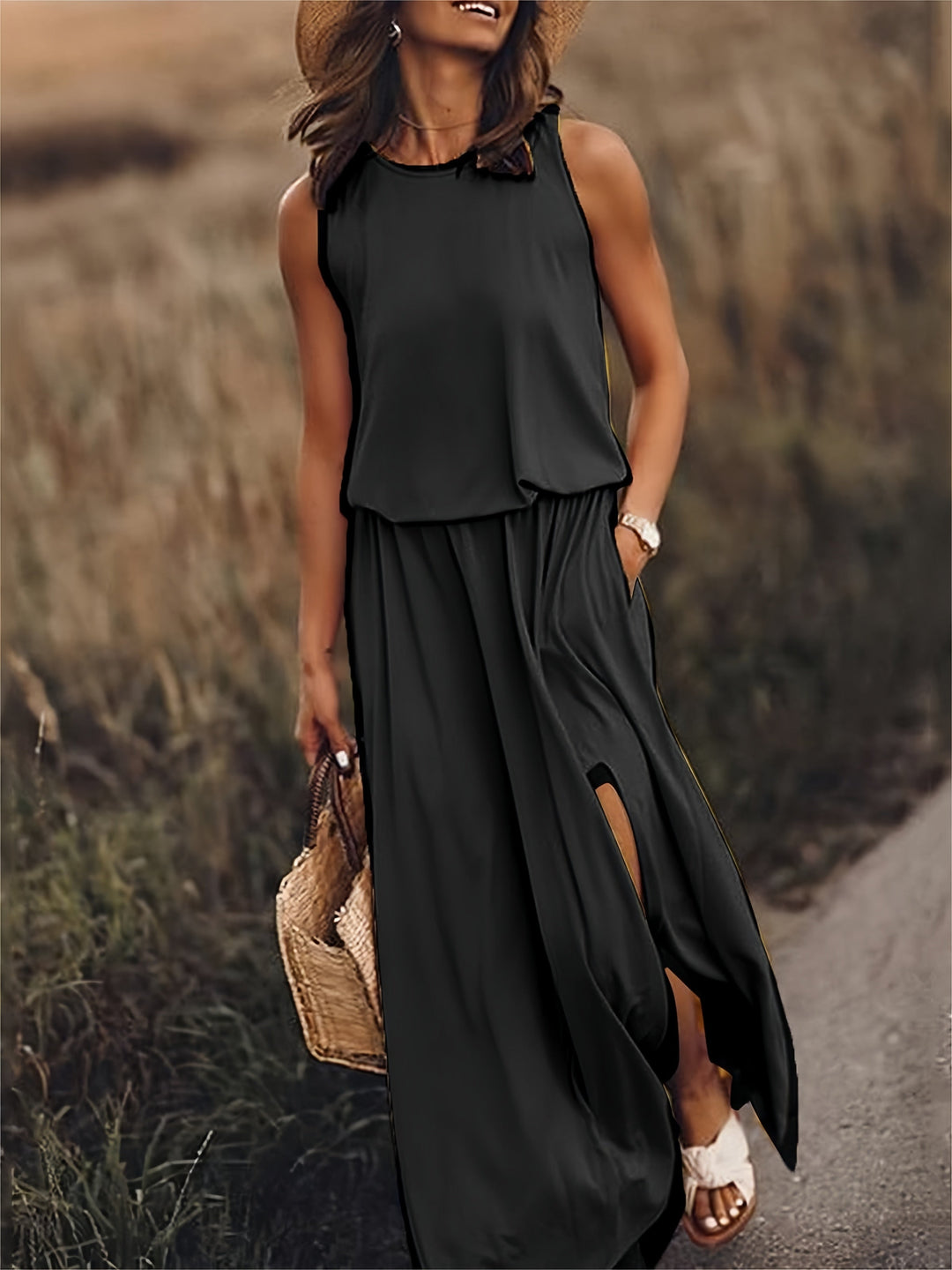 Levoire | Ensemble Maxi Robe Pour Femmes Noir