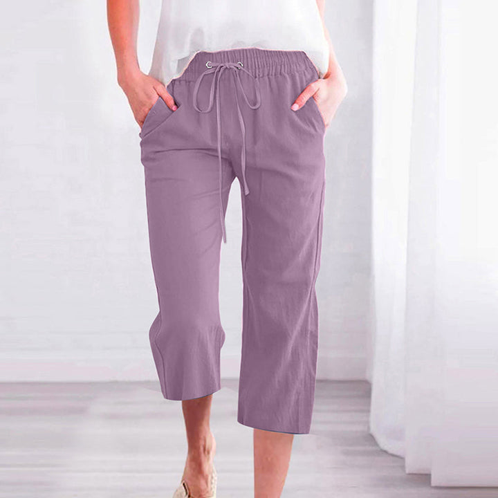 Levoire | Pantalon Uni Casual Léger Violet