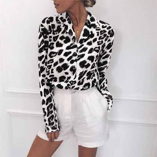 Levoire | Classique T-Shirt À Manches Longues Avec Motif De Lion Blanc
