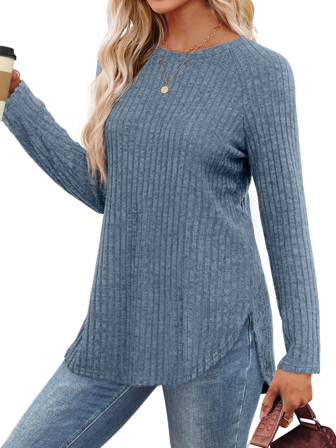 Levoire | Col rond T-shirt à manches raglan