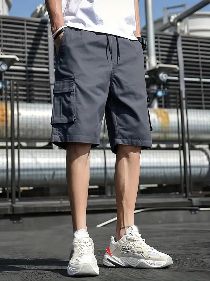 Levoire | Shorts Cargo à Poches avec Cordon Gris