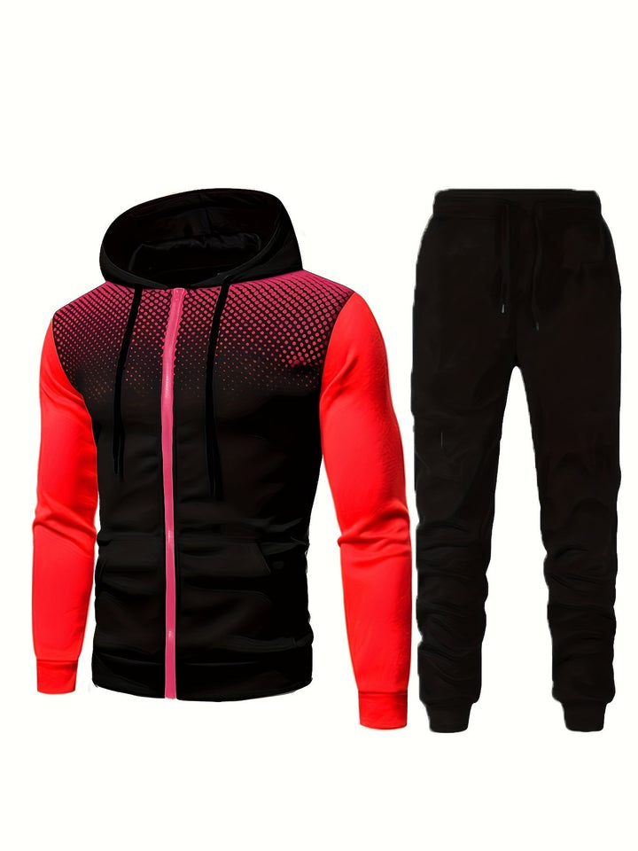 Levoire | Ensemble De Survêtement Pour Homme 2 Pièces Avec Sweat À Capuche Et Pantalon De Jogging Tinte Noir