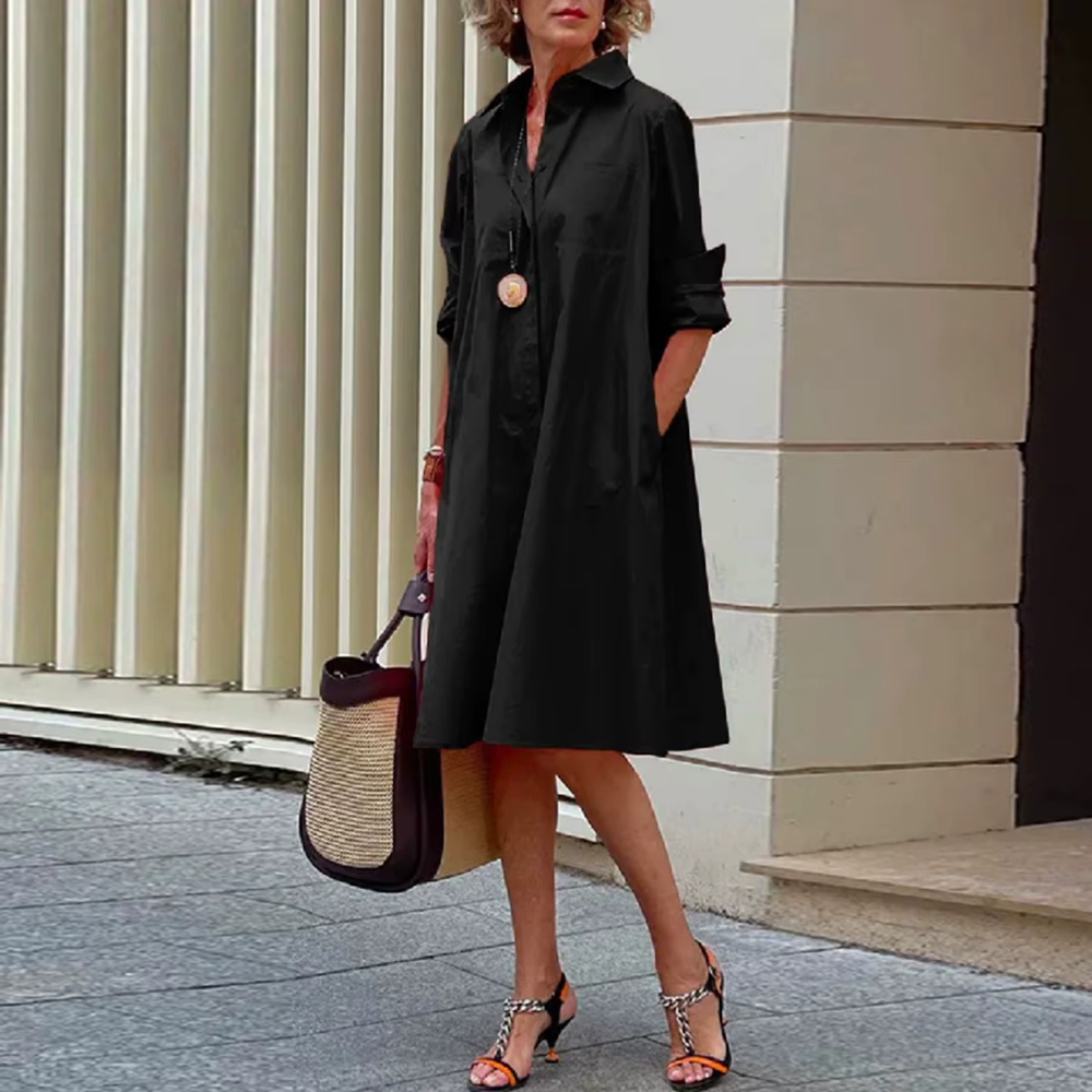 Levoire | Robe Chemise Élégante Pour Un Look Intemporel Noir