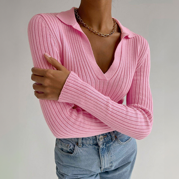 Levoire | PULL ÉLÉGANT COUTURE Rosenholz Rose