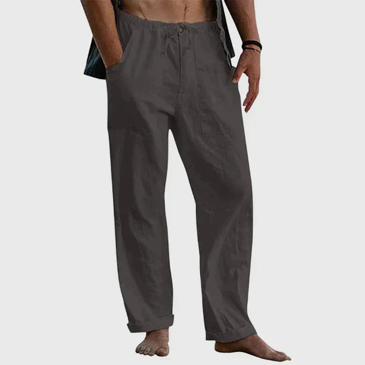 Levoire | Détente Ajustement Pantalons Légers En Lin Pour Hommes