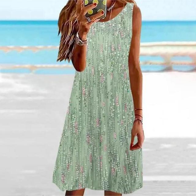 Levoire | Robe sans manches à imprimé floral Vert