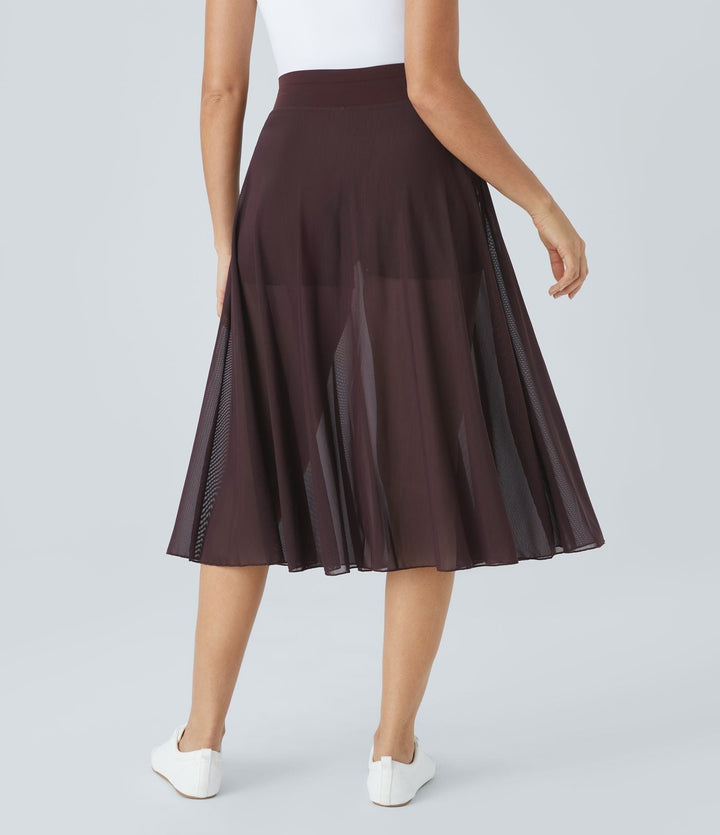 Levoire | Jupe Midi 2-En-1 Taille Haute