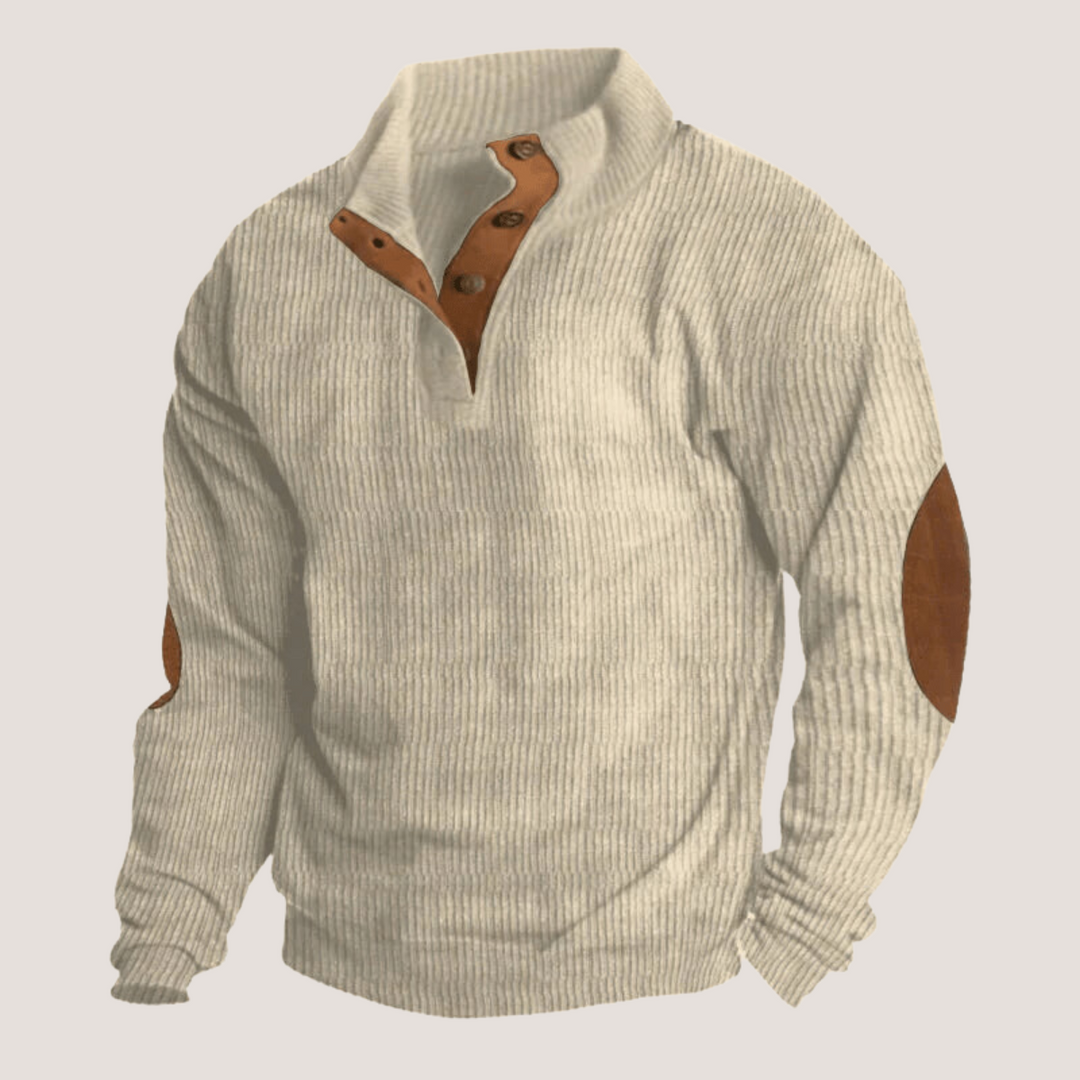 Levoire | Pull Élégant Avec Boutons Beige