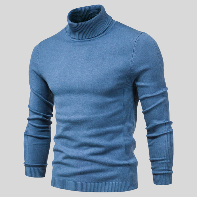 Levoire | Manteau à col montant avec un design moderne Bleu