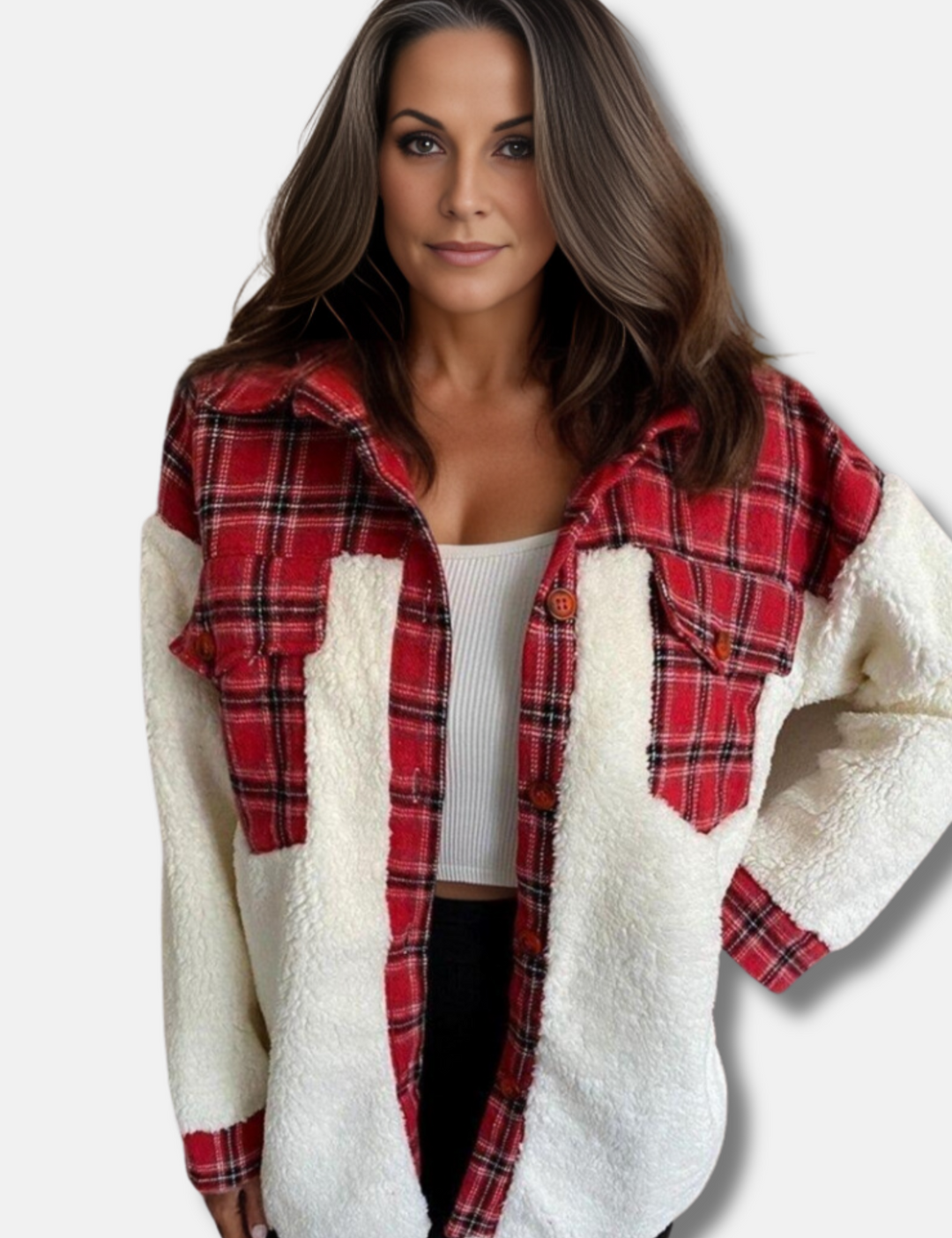 Levoire | Veste Tendance Avec Design En Patchwork Rot