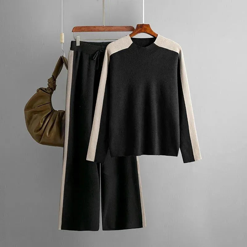 Levoire | Robe élégante en deux parties avec tricot et couture pour femmes