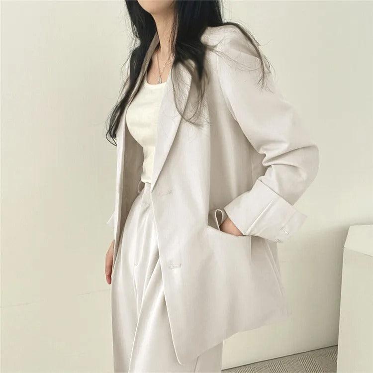 Levoire | Sur Mesure Blazer Et Pantalons Droits Set Pour Femmes