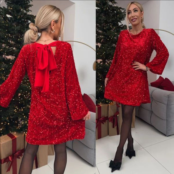 Levoire | Robe Satinée Luxueuse Avec Plissés En Velours Rot