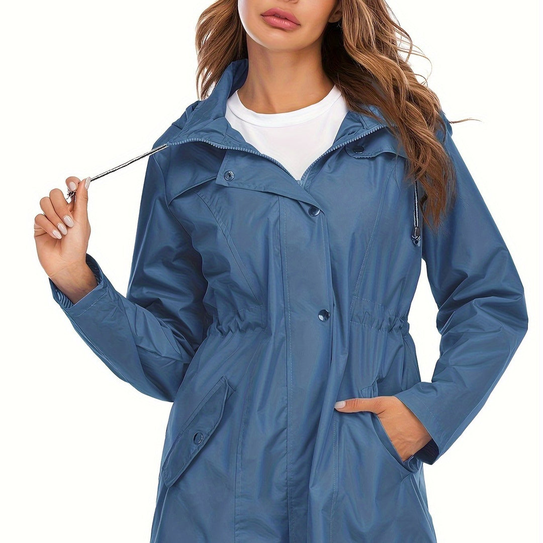 Levoire | Veste Mi-Longue Imperméable Avec Capuche Et Fermeture Éclair