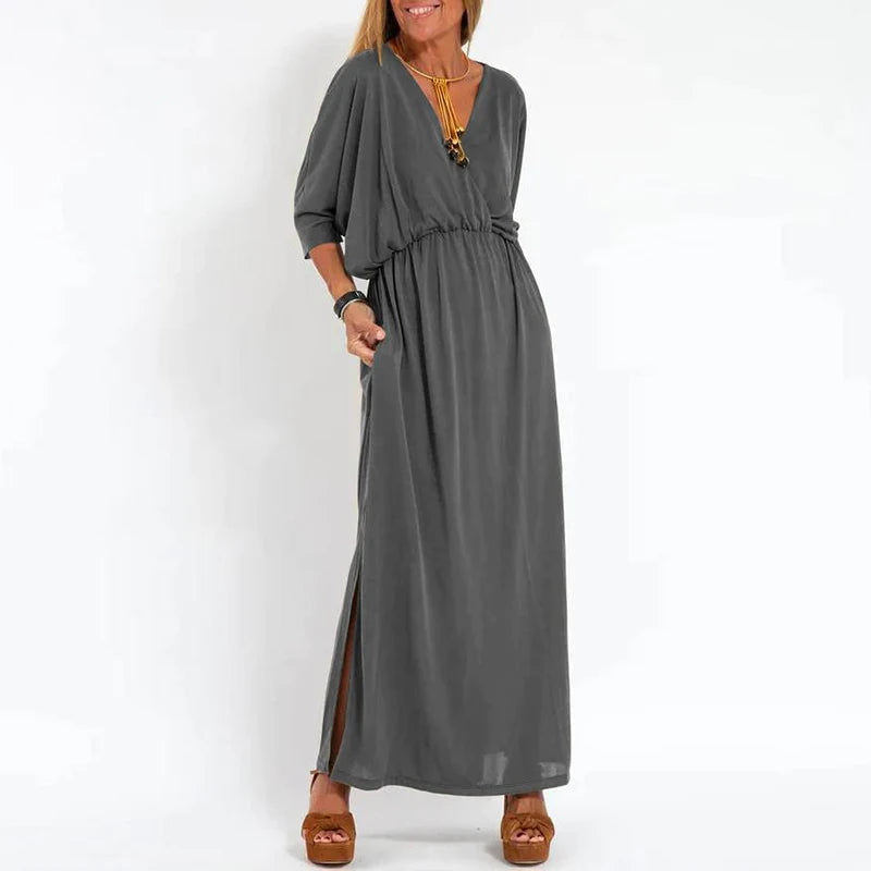 Levoire | Robe Vintage Longue Avec Ouverture Latérale À Taille Haute