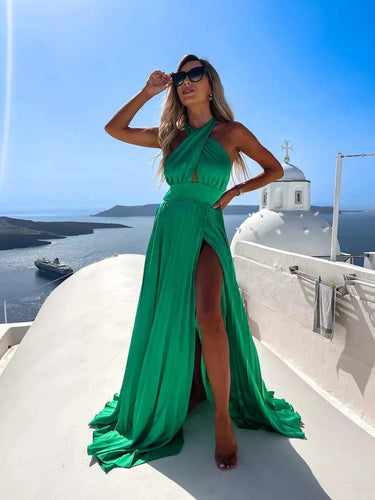 Levoire | Robe longue à encolure croisée