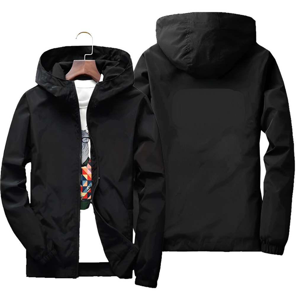 Levoire | Vêtement De Pluie Pour Hommes Avec Capuche Noir