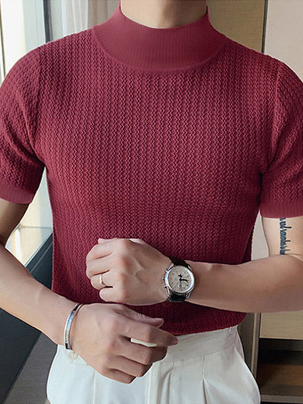 Levoire | T-Shirt Col Haut Manches Courtes Rot