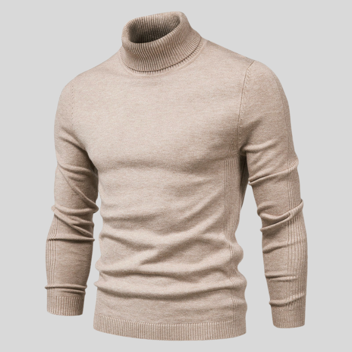 Levoire | Pull À Col Roulé Tendance Beige