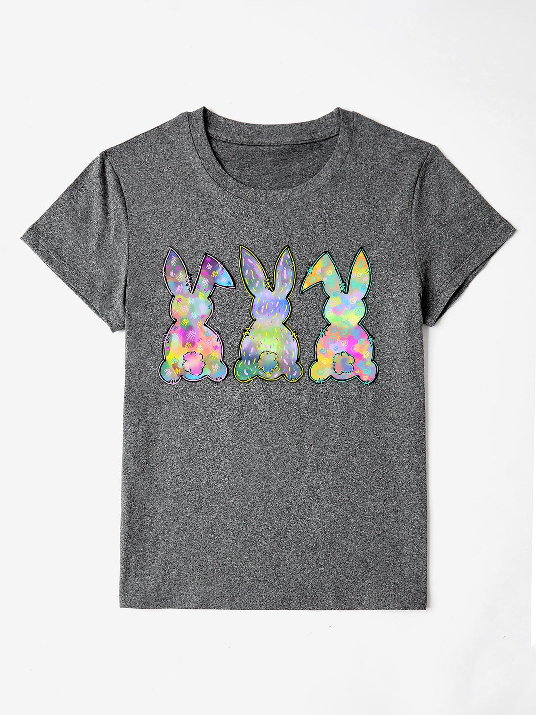 Levoire | Rabbit Col rond T-shirt à manches courtes Gris foncé