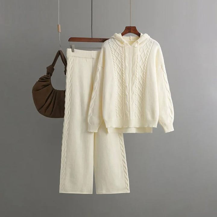 Levoire | Très grande, super confortable robe en tricot Blanc