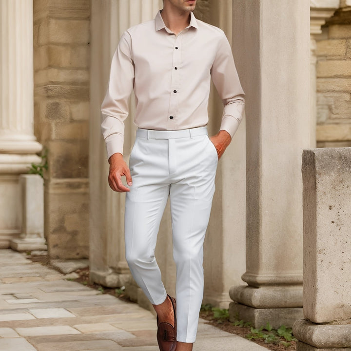 Levoire | Slimfit Stretch-Shirt Couleur Unie