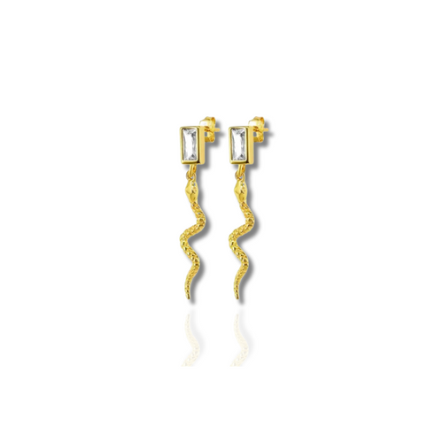 Levoire | Boucles D'Oreilles Serpent Élégantes Avec Zircon