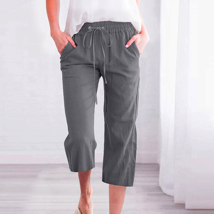 Levoire | Pantalon Uni Casual Léger Gris foncé