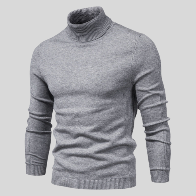 Levoire | Manteau à col montant avec un design moderne Gris