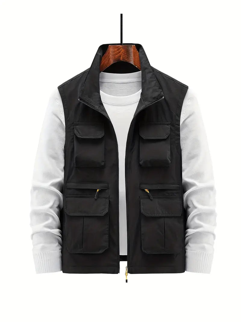 Levoire | Veste Homme Multi Poches Zippées Noir