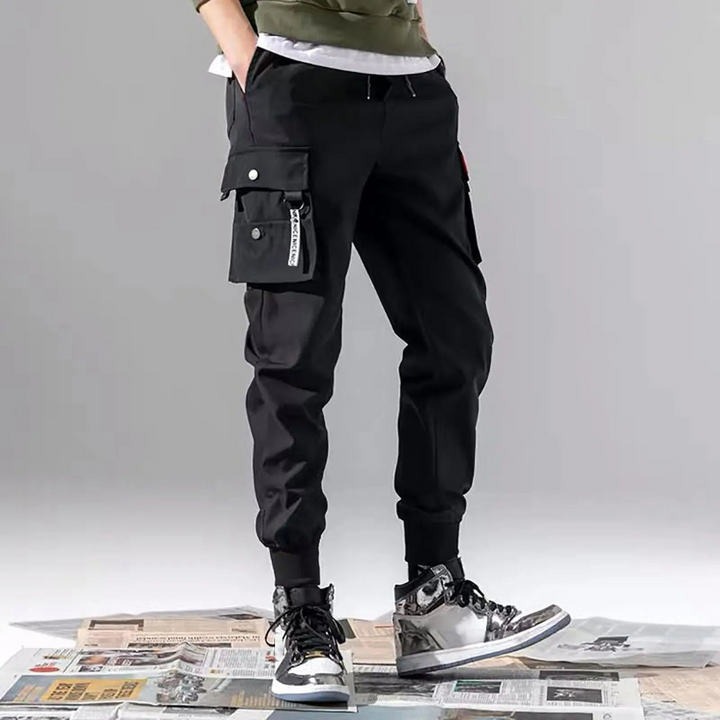 Levoire | Pantalon De Jogging Cargo Pour Hommes Noir
