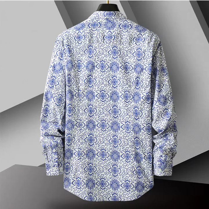 Levoire | Chemise Élégante Pour Hommes Avec Motifs Méditerranéens