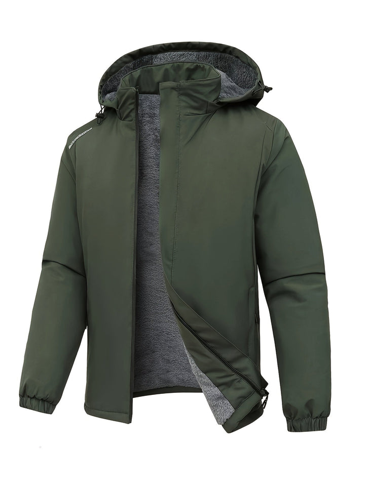 Levoire | Veste En Fleece Imperméable Avec Capuche Olive vert 1