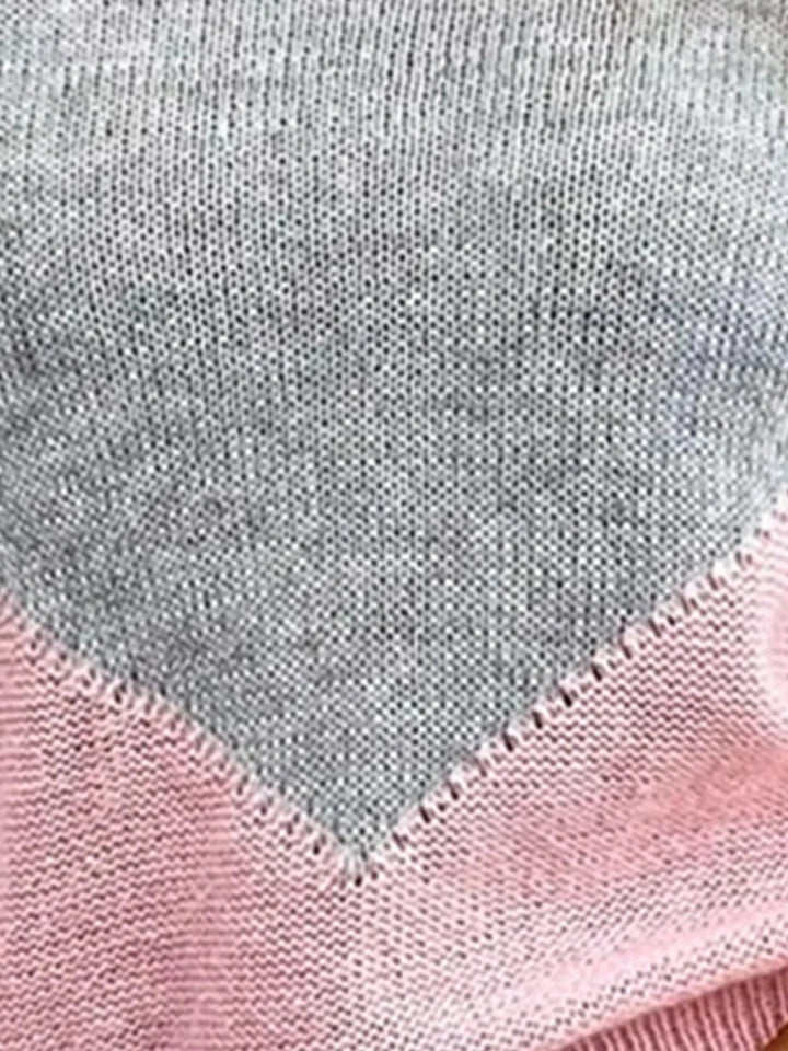 Levoire | Robe en tricot pour femmes avec un fond de couleur contrastante