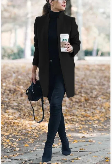 Levoire | Veste élégante plus longue Noir
