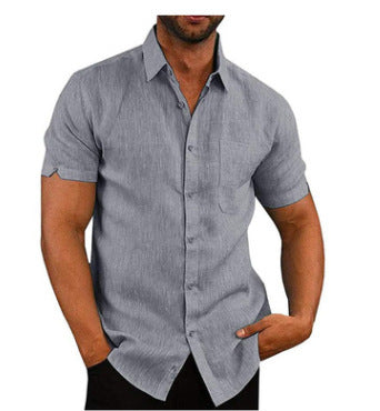 Levoire | Chemise Pour Homme En Lin Élégant À Manches Courtes