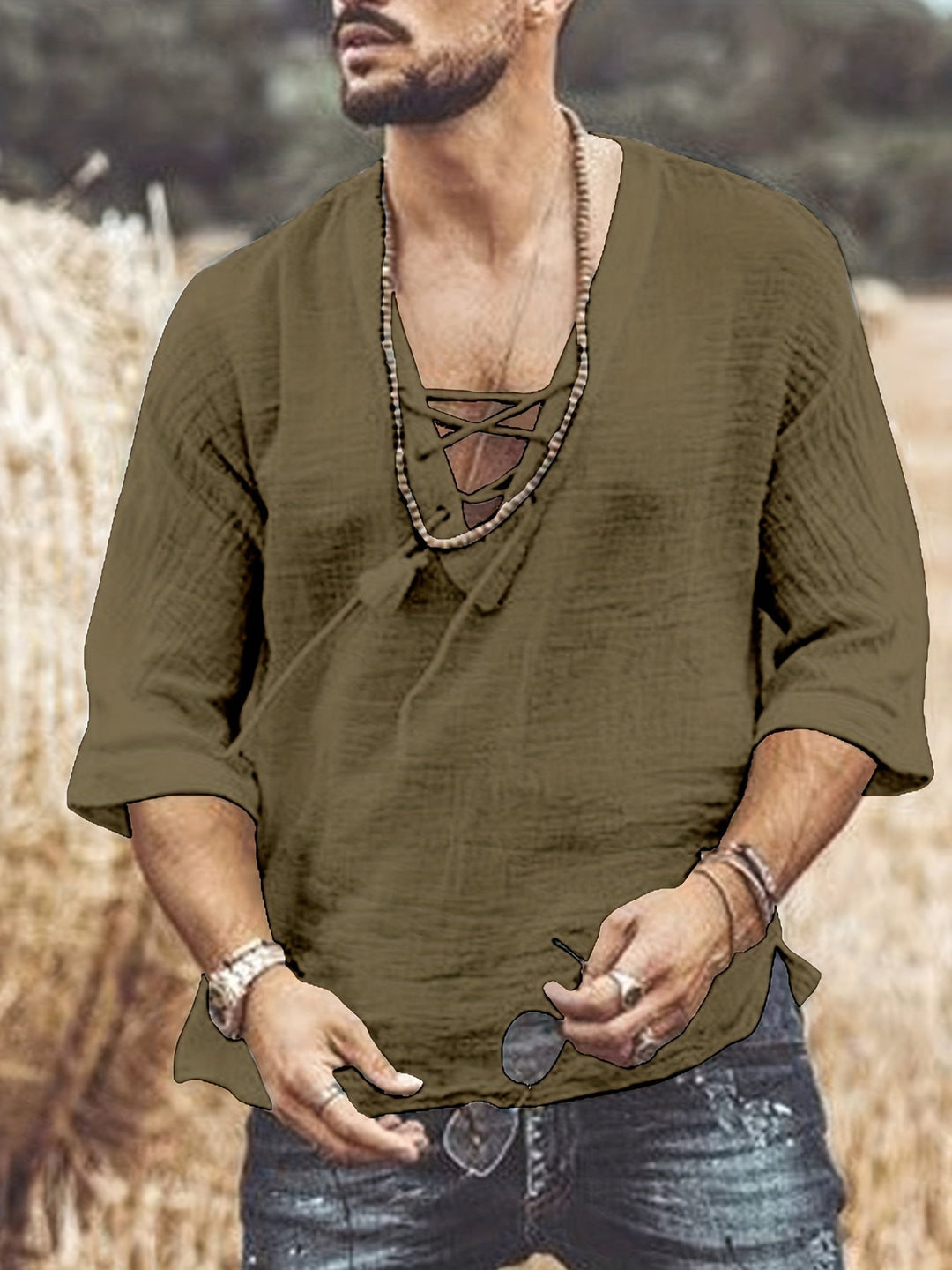 Levoire | T-Shirt V En Coton Respirant Pour Hommes