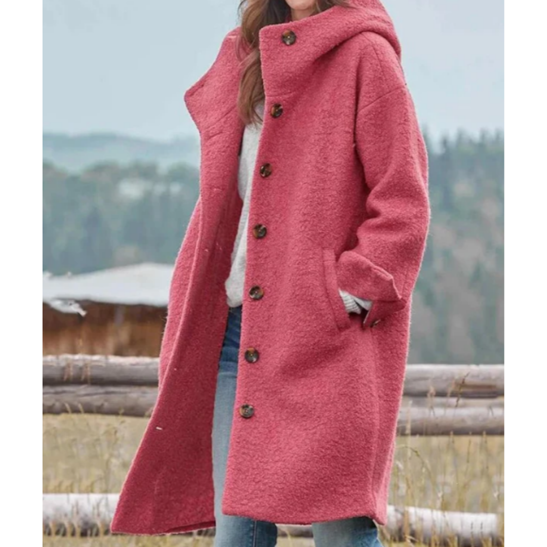 Levoire | Chic Manteau Long Épais Pour Femmes Rose
