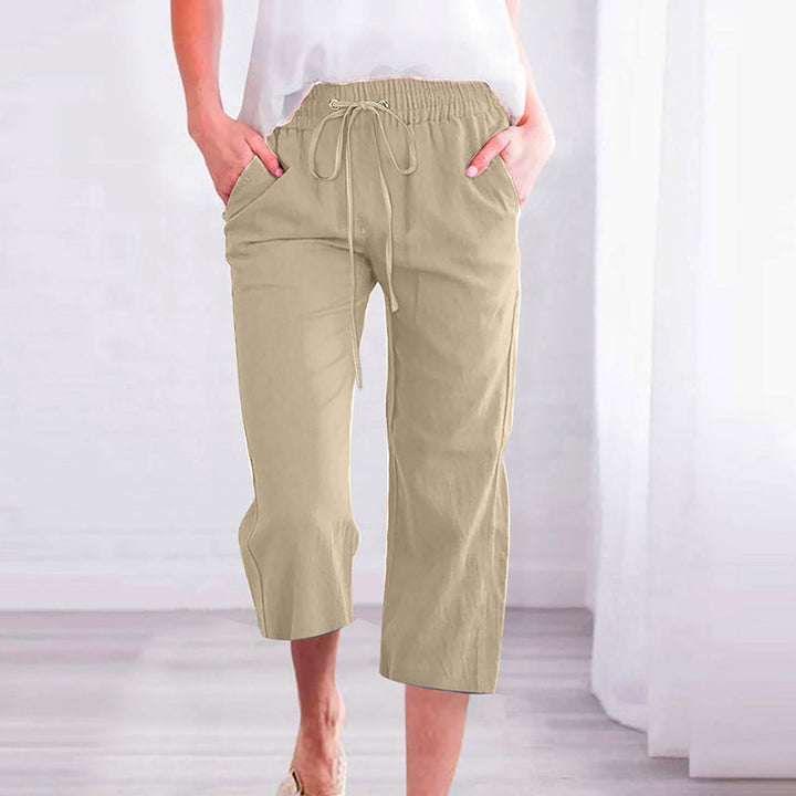 Levoire | Pantalon Uni Casual Léger Kaki
