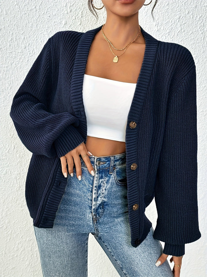 Levoire | Button Down Pull-Over En Tricot Bleu marine