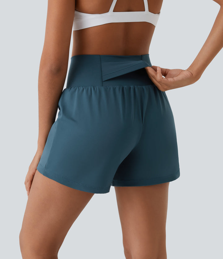Levoire | Short De Yoga 2-En-1 Taille Haute