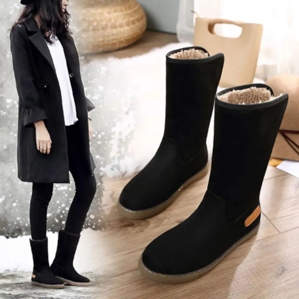 Levoire | Bottes Coupe-Vent Avec Fourrure Doublée Antidérapante Noir