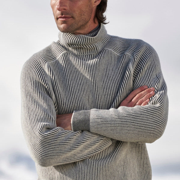Levoire | Pull À Col Montant Confortable Pour Hommes Beige