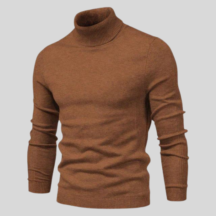 Levoire | Pull À Col Roulé Tendance Marron