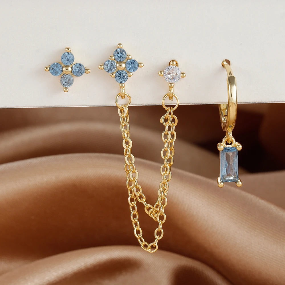 Levoire | Marque De Pierres De Horoscope Ensemble De Bijoux En Pierre De Naissance Bleu 20 mm